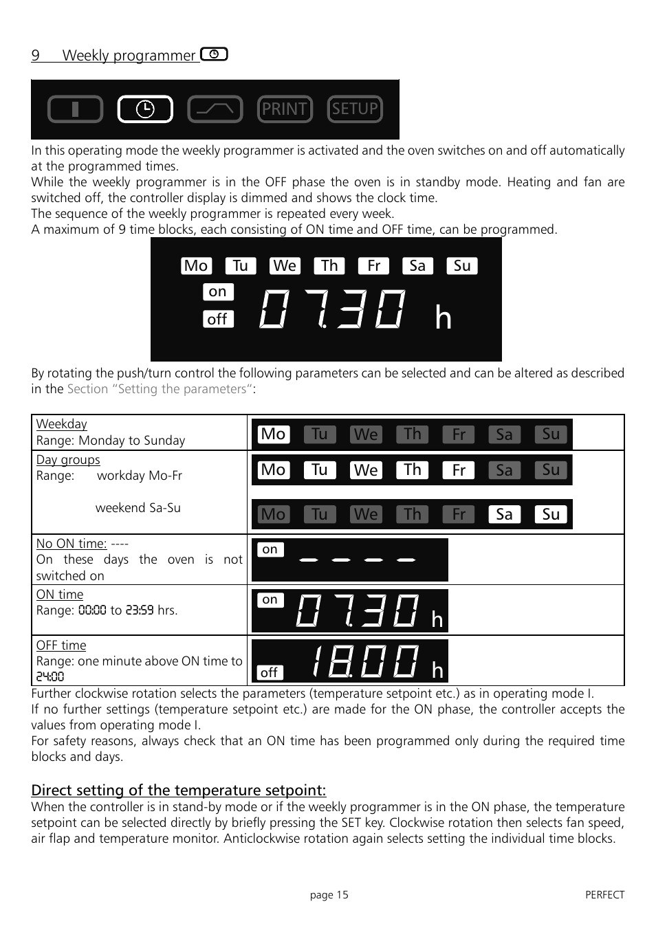 Muster | Memmert IFP 400 - 800 Incubators (Generation 2003) User Manual | Page 15 / 56