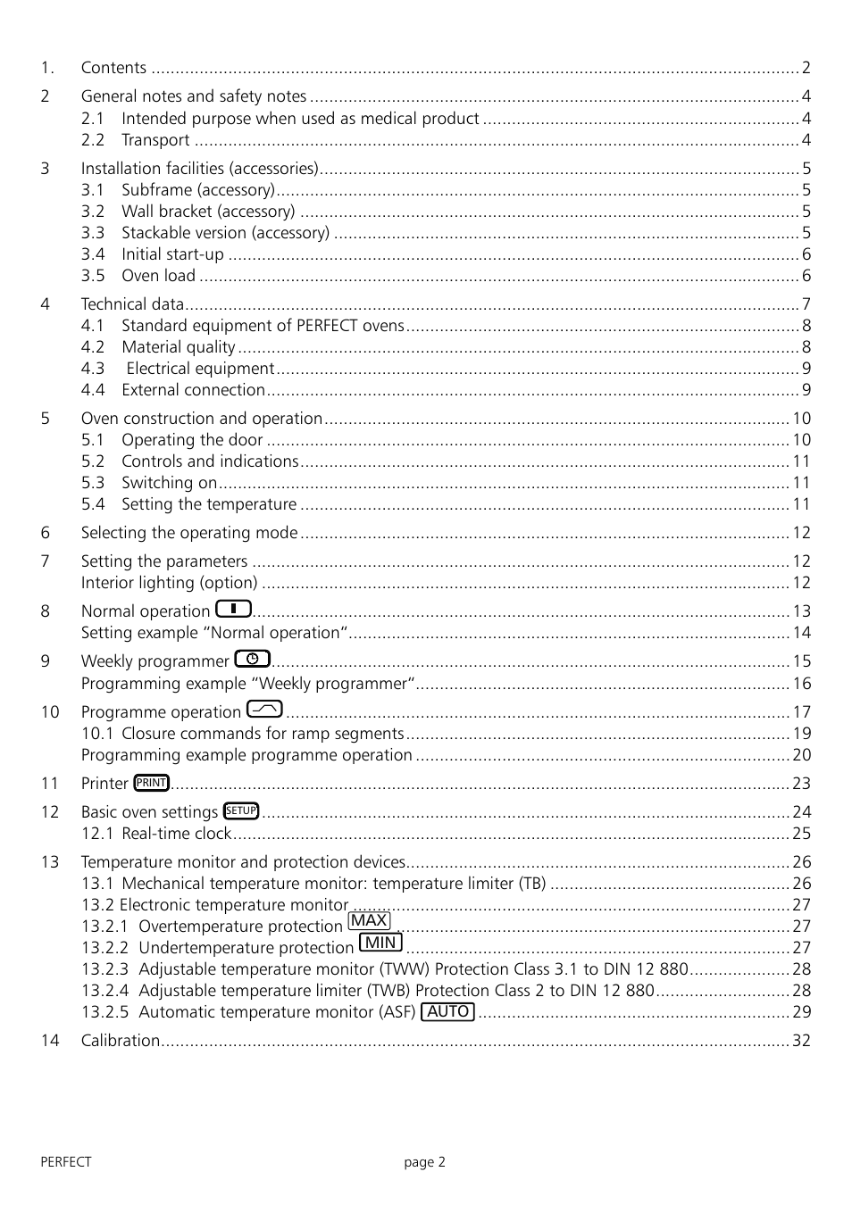 Memmert IFP 400 - 800 Incubators (Generation 2003) User Manual | Page 2 / 56