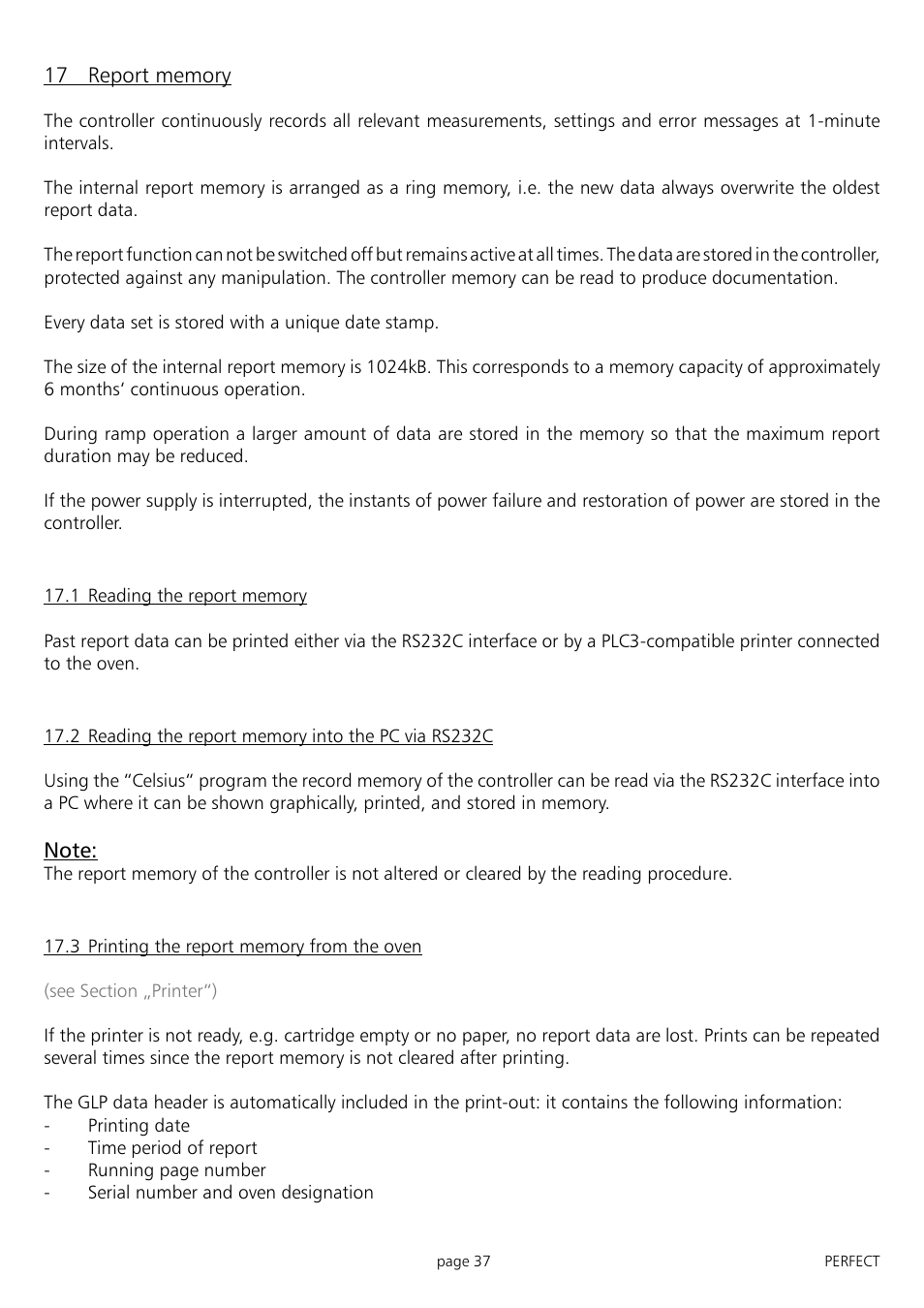 Muster | Memmert IFP 400 - 800 Incubators (Generation 2003) User Manual | Page 37 / 56