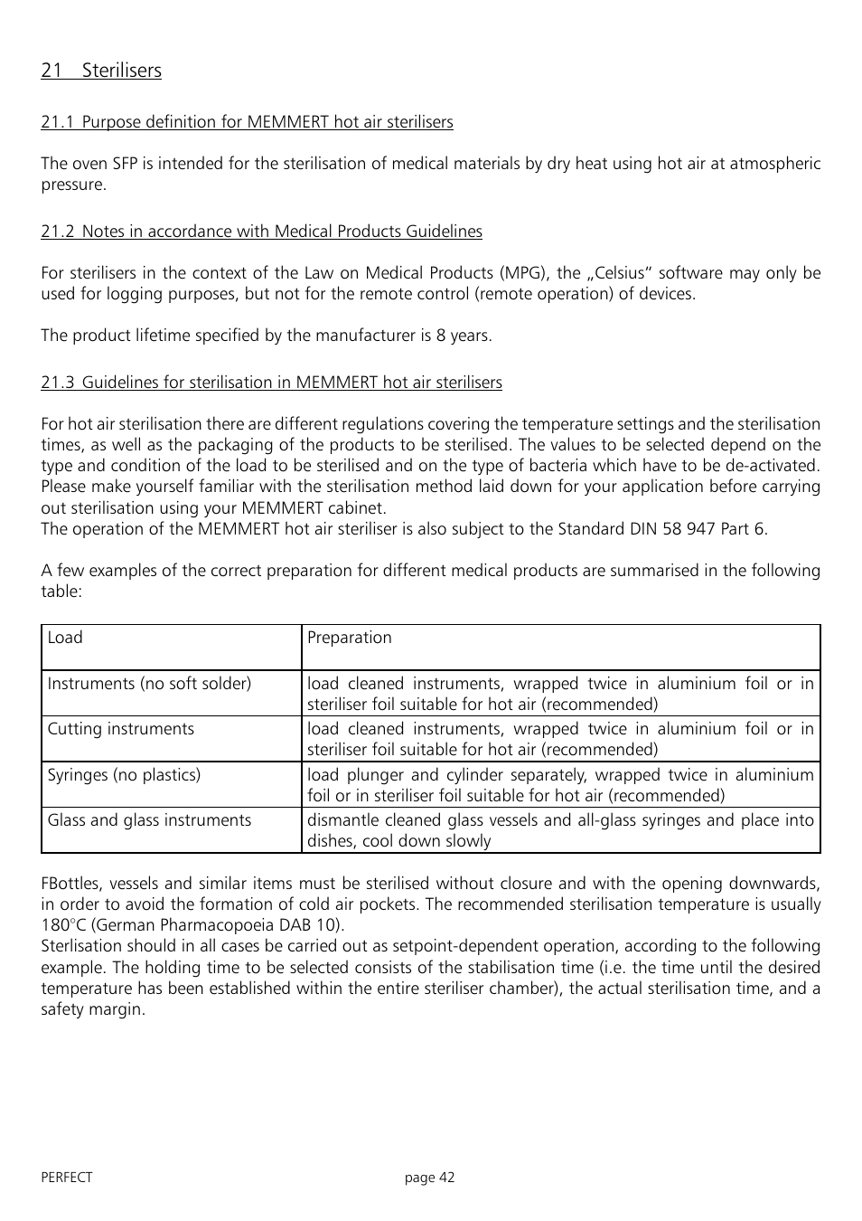 Memmert IFP 400 - 800 Incubators (Generation 2003) User Manual | Page 42 / 56