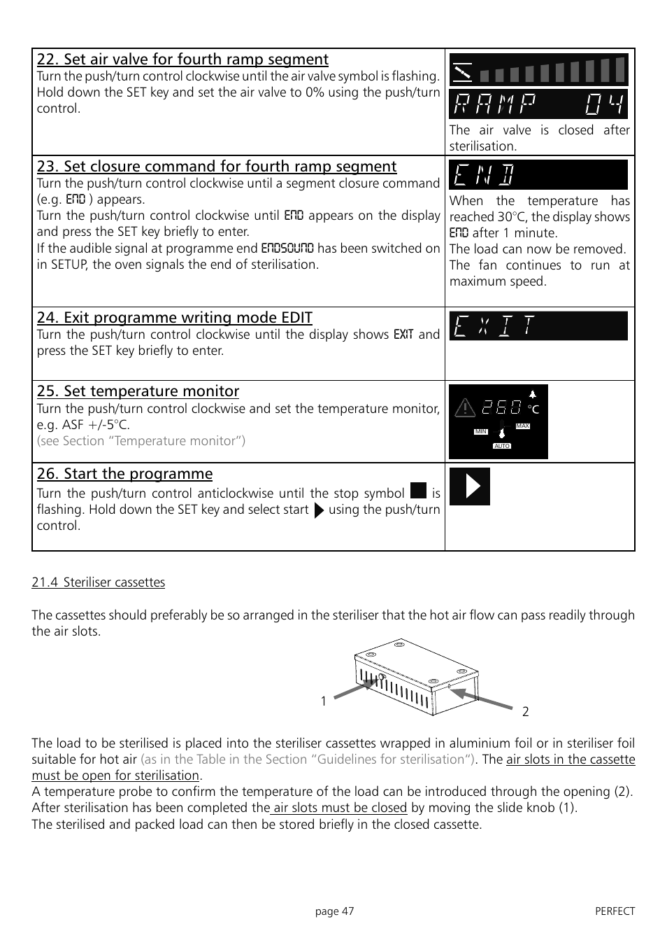 Muster | Memmert IFP 400 - 800 Incubators (Generation 2003) User Manual | Page 47 / 56