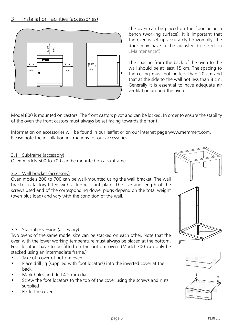 Muster | Memmert IFP 400 - 800 Incubators (Generation 2003) User Manual | Page 5 / 56
