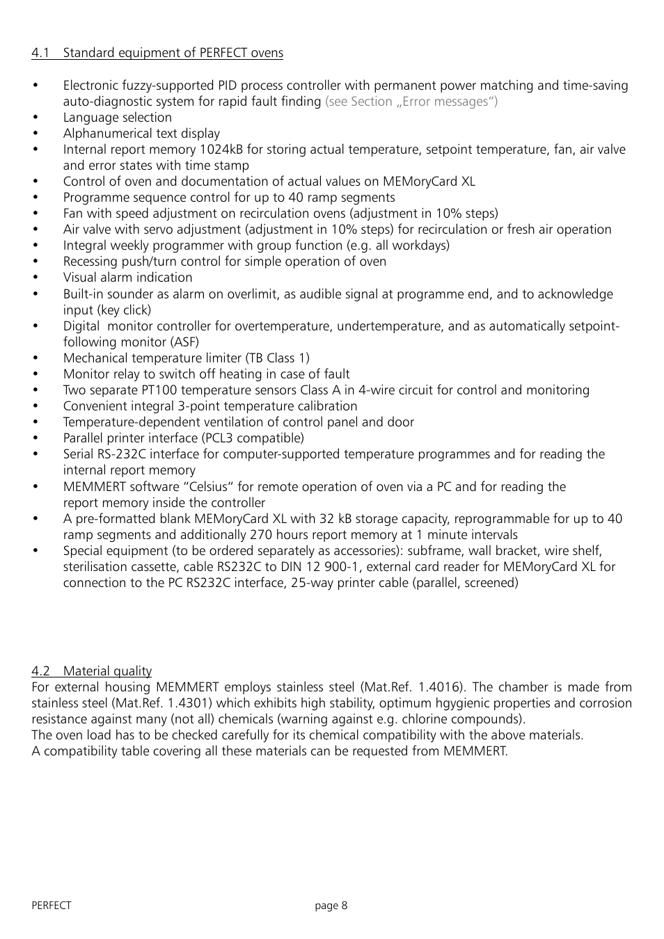 Memmert IFP 400 - 800 Incubators (Generation 2003) User Manual | Page 8 / 56