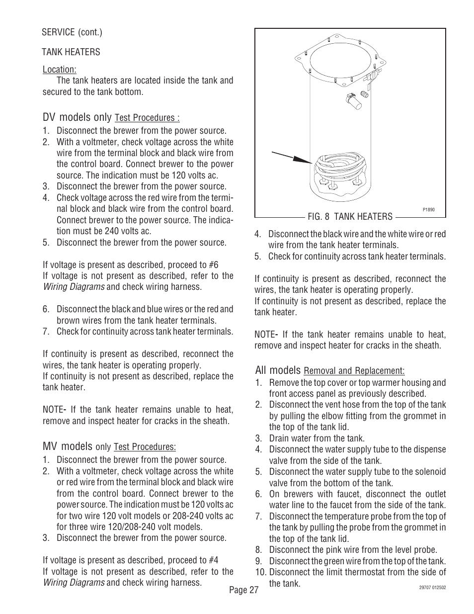 Bunn CDBC-APS DV User Manual | Page 27 / 37