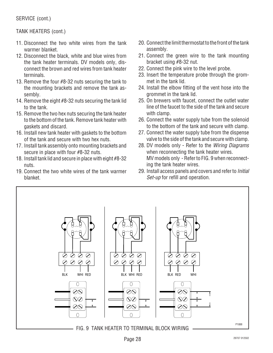Wiring diagrams, Initial set-up, Page 28 | For refill and operation | Bunn CDBC-APS DV User Manual | Page 28 / 37