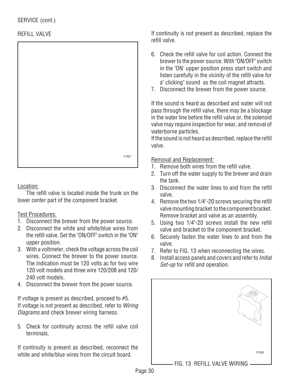 Bunn CDBC-APS DV User Manual | Page 30 / 37