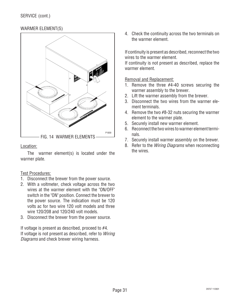 Wiring diagrams | Bunn CDBC-APS DV User Manual | Page 31 / 37