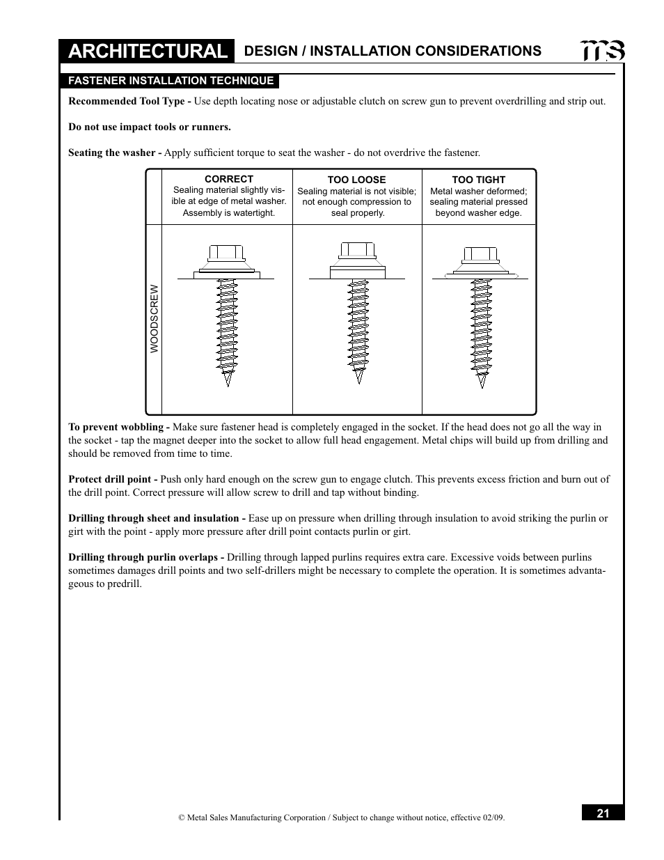 Architectural, Design / installation considerations | Metal Sales Soffit Panel User Manual | Page 22 / 66