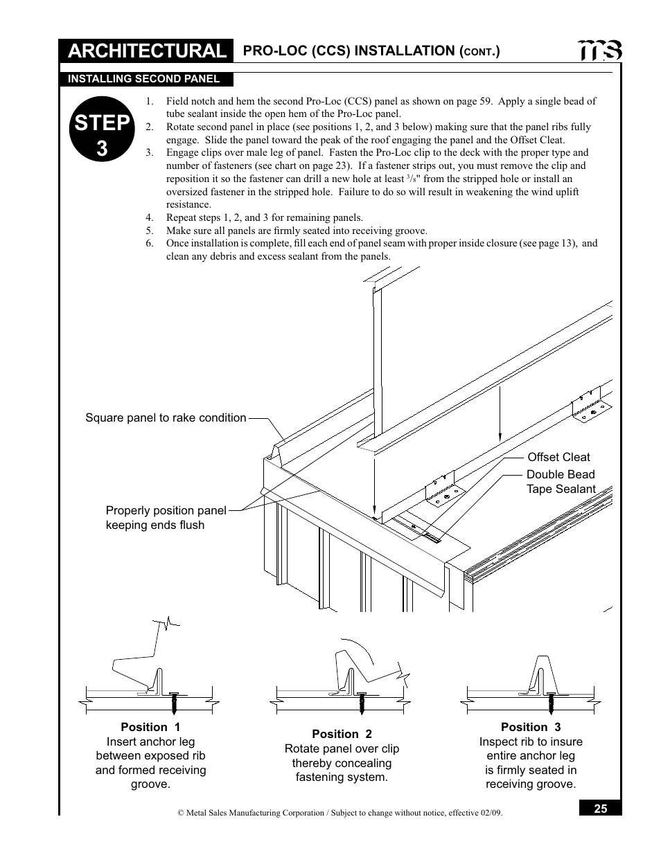 Step 3, Architectural | Metal Sales Soffit Panel User Manual | Page 26 / 66