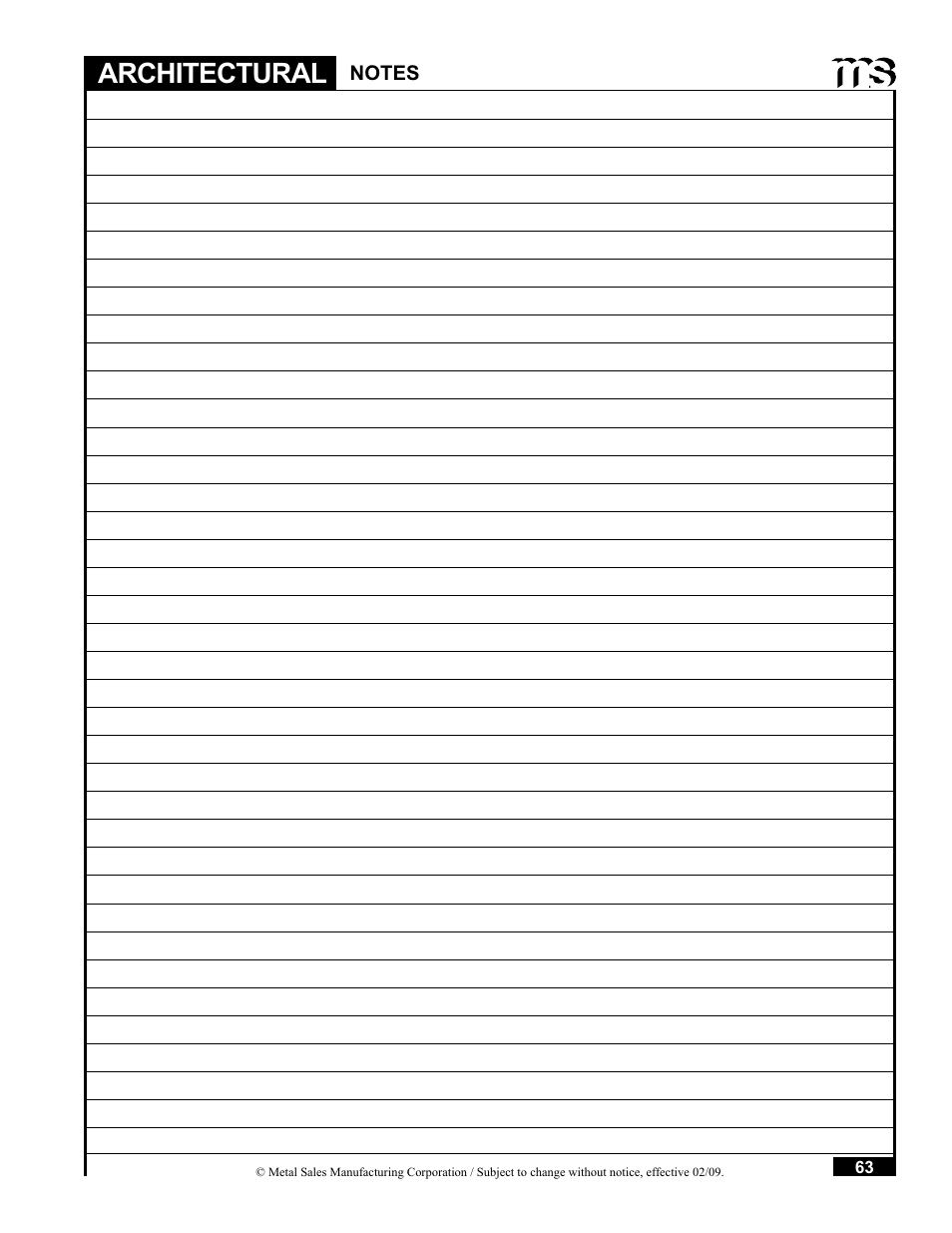 Architectural | Metal Sales Soffit Panel User Manual | Page 64 / 66