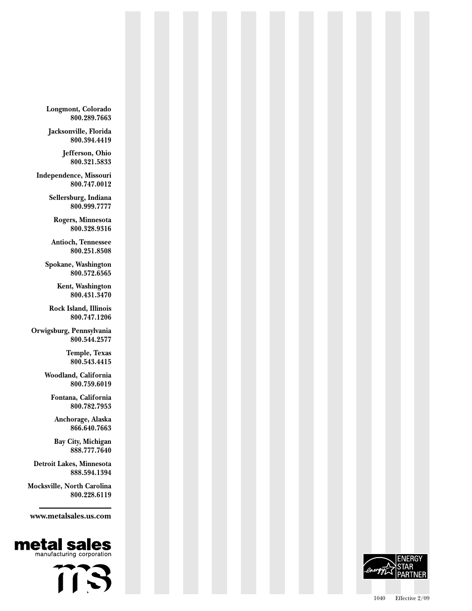 Metal Sales Soffit Panel User Manual | Page 66 / 66