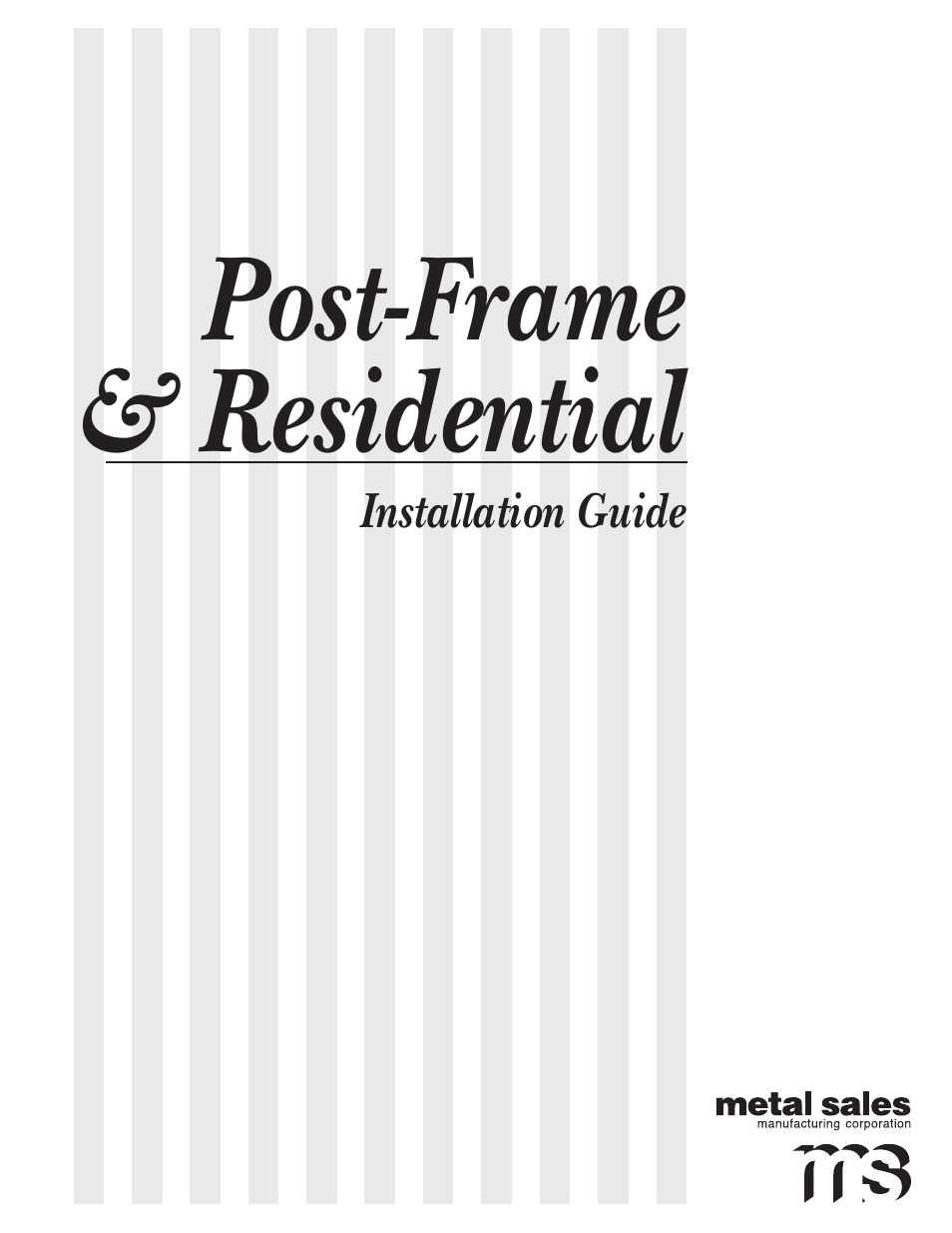 Metal Sales Pro-Panel II Installation User Manual | 45 pages