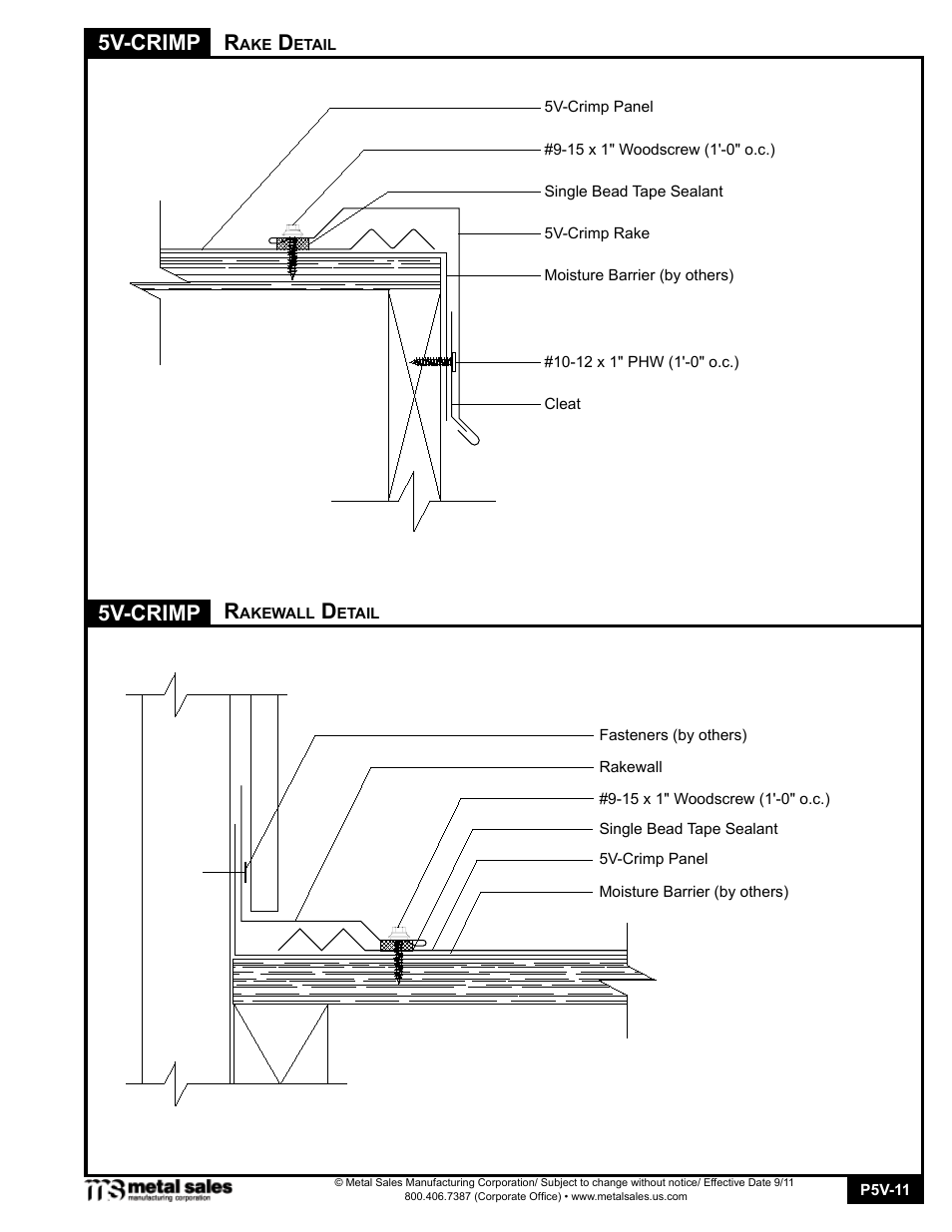 5v-crimp | Metal Sales 5V-Crimp User Manual | Page 11 / 14