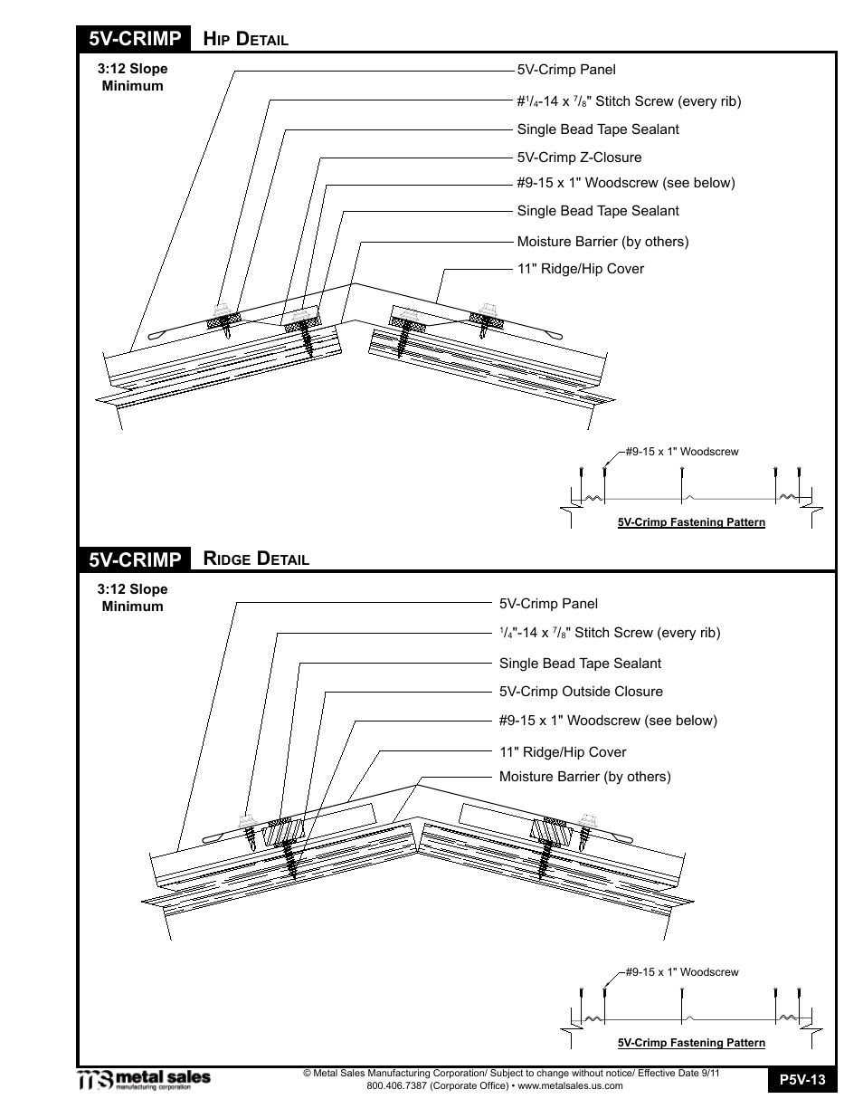 5v-crimp | Metal Sales 5V-Crimp User Manual | Page 13 / 14