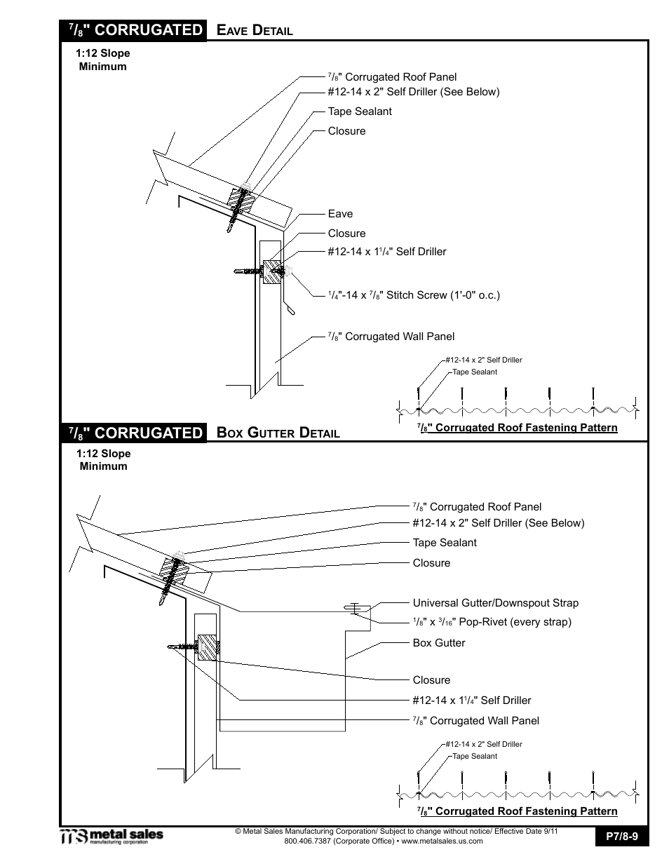 Corrugated | Metal Sales 7/8 Corrugated User Manual | Page 9 / 16