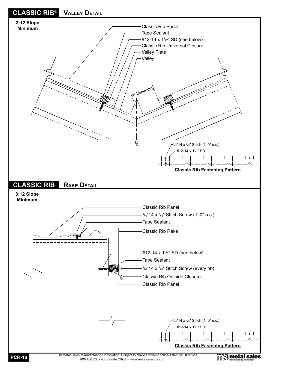 Classic rib, Classic rib v | Metal Sales Classic Rib Manual User Manual | Page 10 / 16