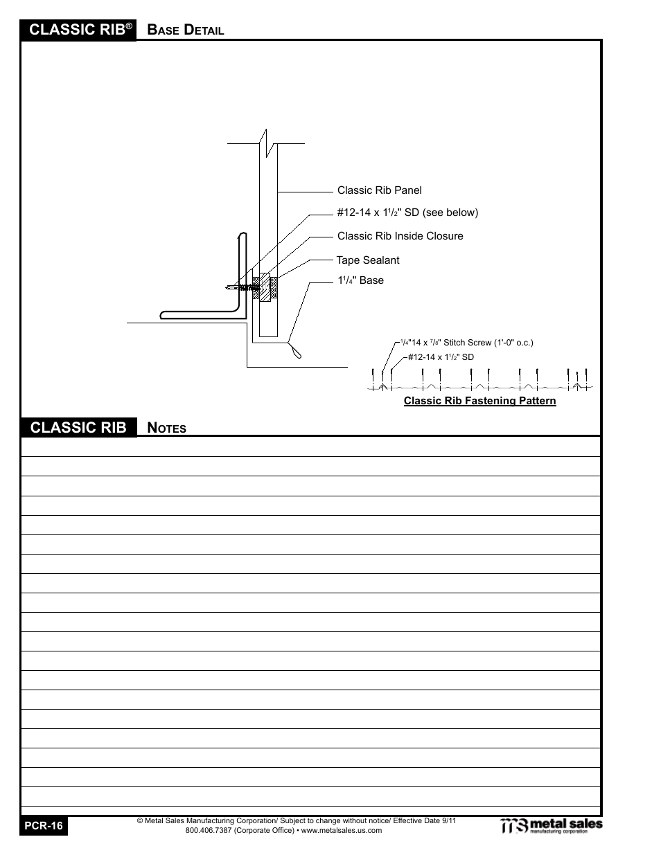 Classic rib, Classic rib b | Metal Sales Classic Rib Manual User Manual | Page 16 / 16