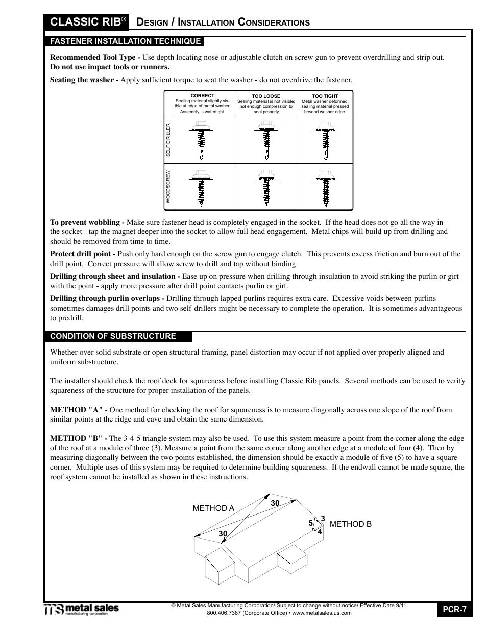 Classic rib | Metal Sales Classic Rib Manual User Manual | Page 7 / 16