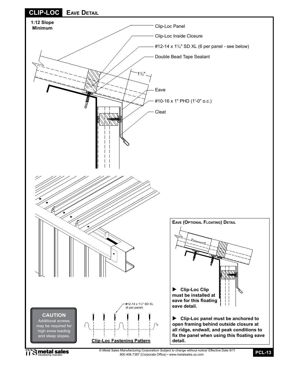 Clip-loc | Metal Sales Clip-Loc Manual User Manual | Page 13 / 22