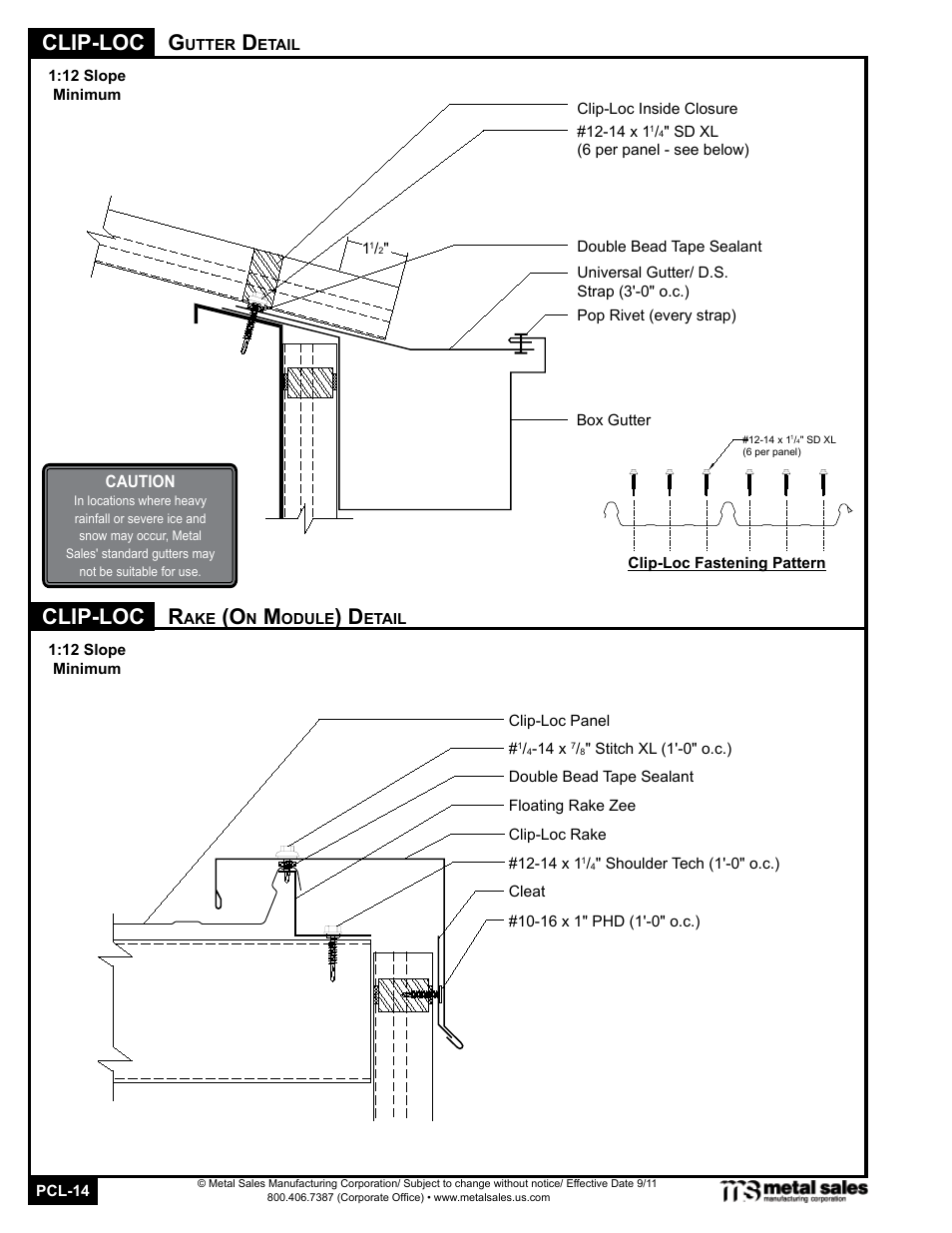 Clip-loc, Clip-loc g | Metal Sales Clip-Loc Manual User Manual | Page 14 / 22