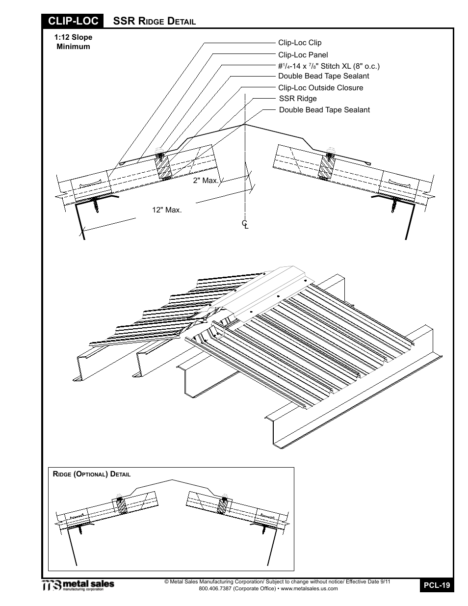 Clip-loc, Ssr r | Metal Sales Clip-Loc Manual User Manual | Page 19 / 22