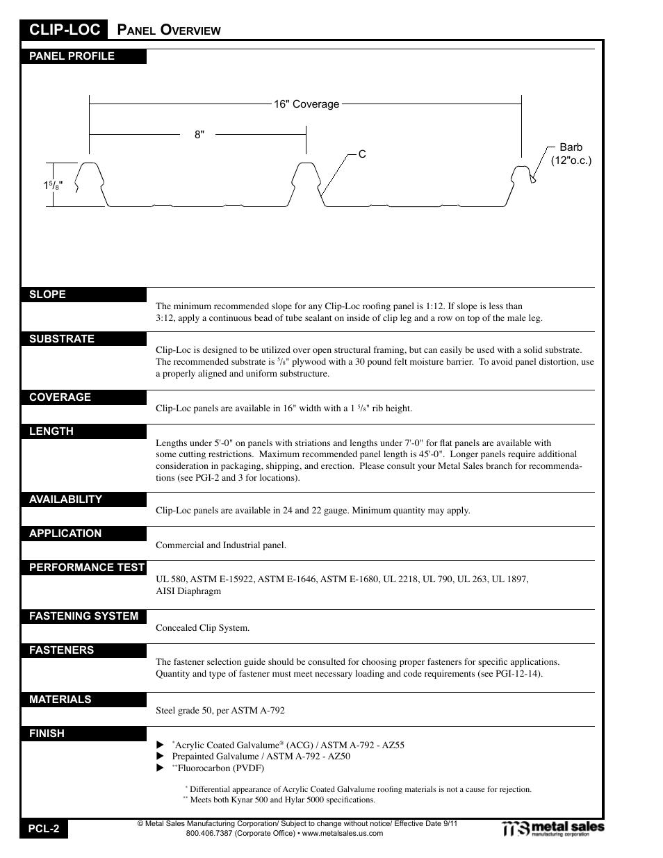 Clip-loc | Metal Sales Clip-Loc Manual User Manual | Page 2 / 22