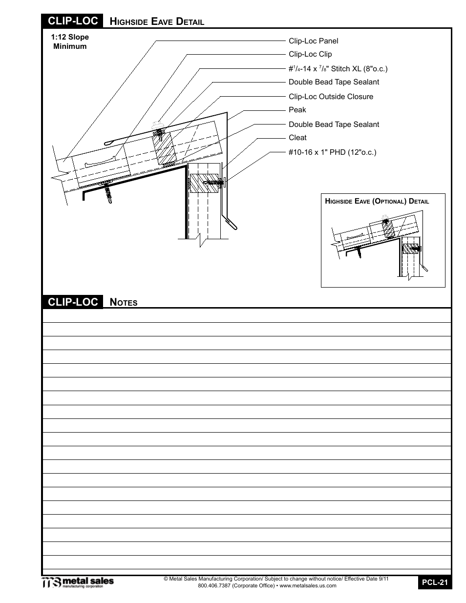 Clip-loc, Clip-loc n | Metal Sales Clip-Loc Manual User Manual | Page 21 / 22