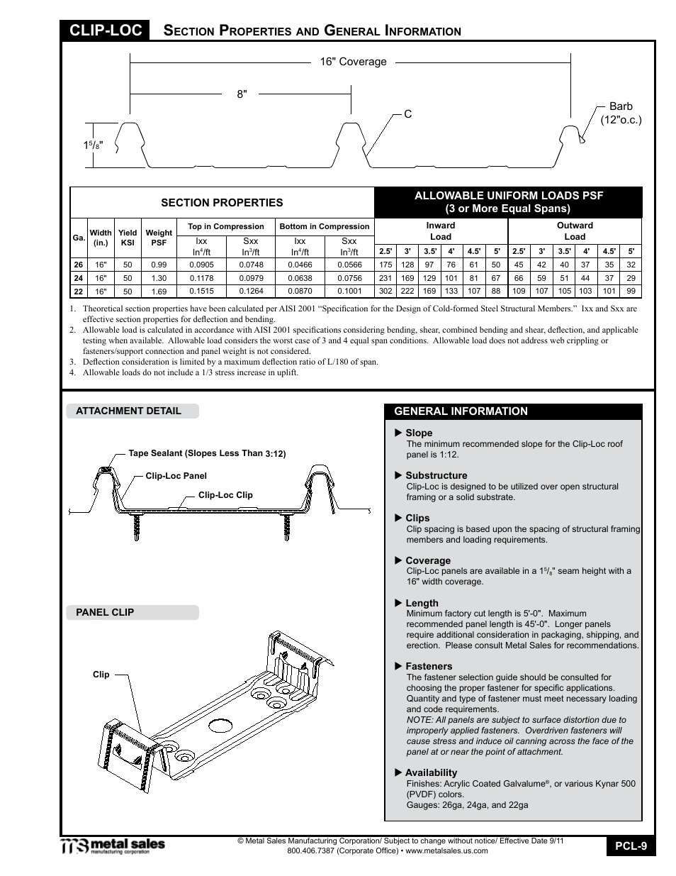 Clip-loc | Metal Sales Clip-Loc Manual User Manual | Page 9 / 22