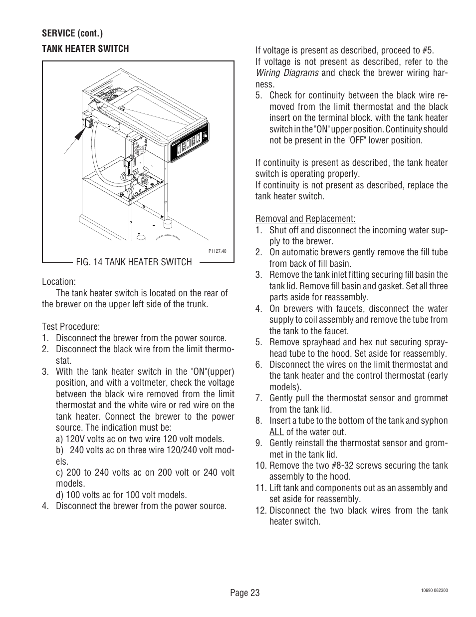 Bunn CW-APS User Manual | Page 23 / 33