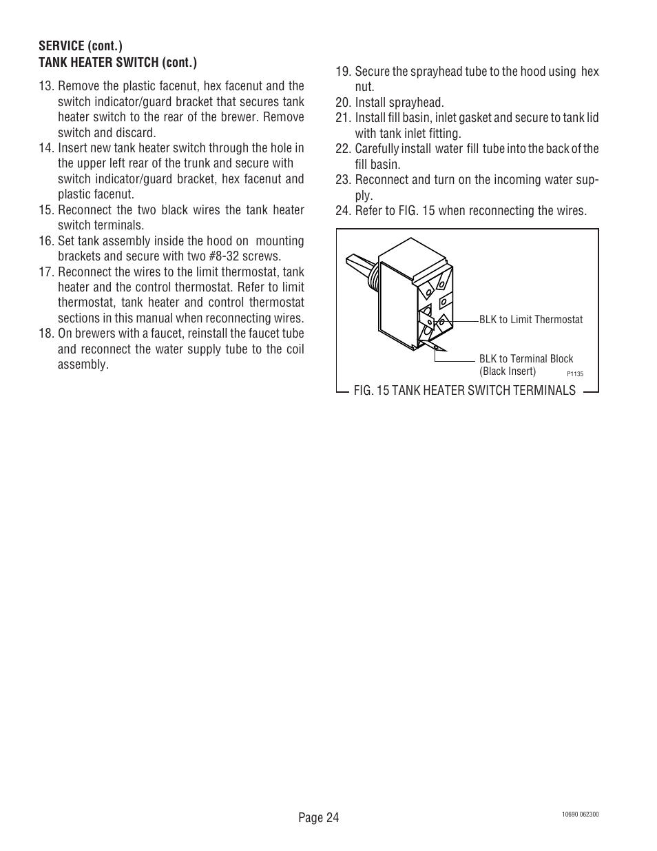 Bunn CW-APS User Manual | Page 24 / 33