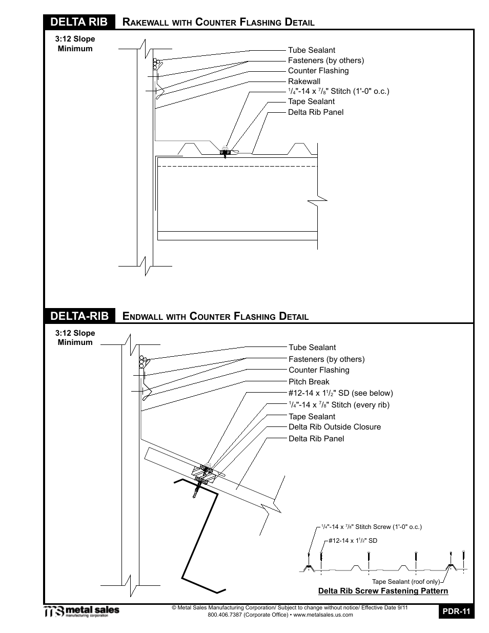 Delta rib, Delta-rib r | Metal Sales Delta Rib Manual User Manual | Page 11 / 16