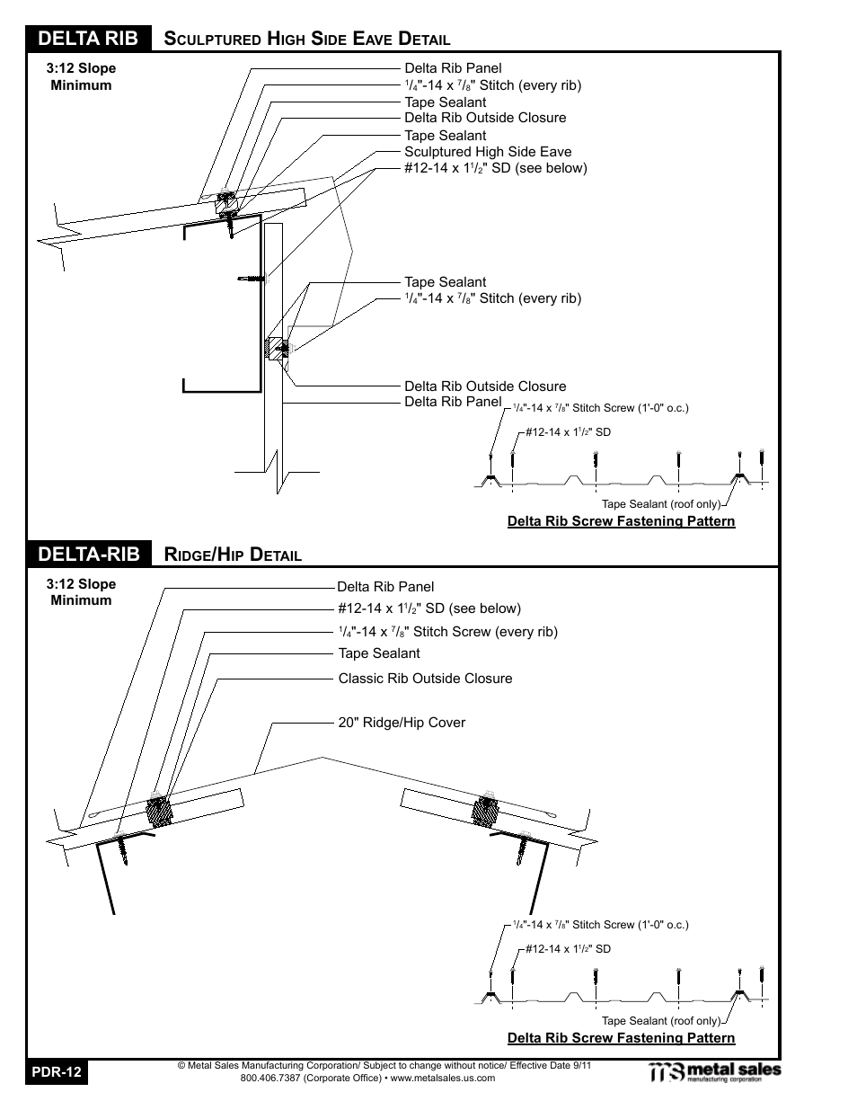Delta rib, Delta-rib s | Metal Sales Delta Rib Manual User Manual | Page 12 / 16