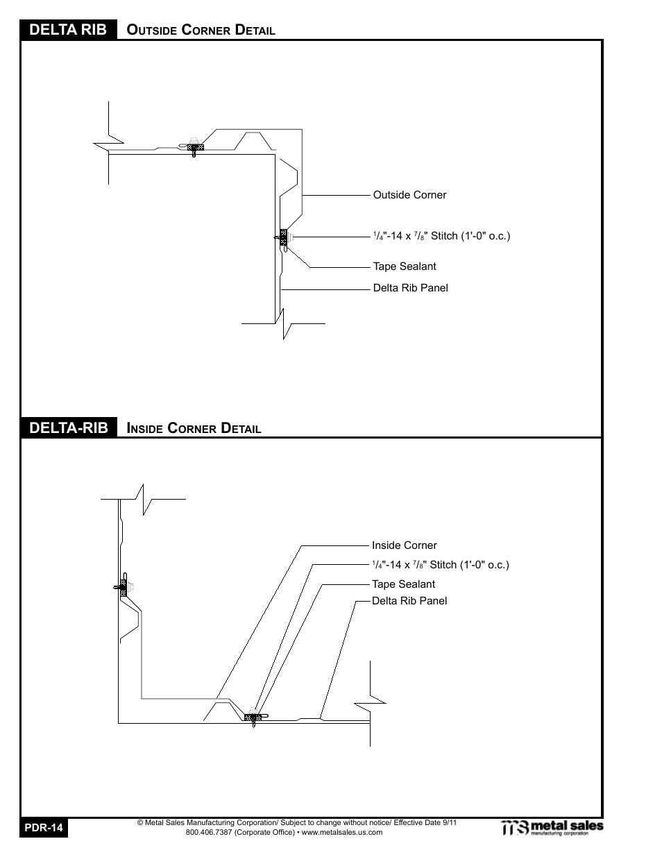 Delta rib, Delta-rib o | Metal Sales Delta Rib Manual User Manual | Page 14 / 16