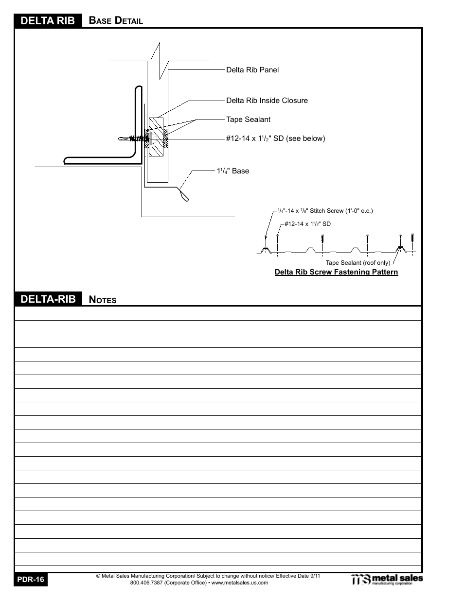 Delta rib, Delta-rib b | Metal Sales Delta Rib Manual User Manual | Page 16 / 16