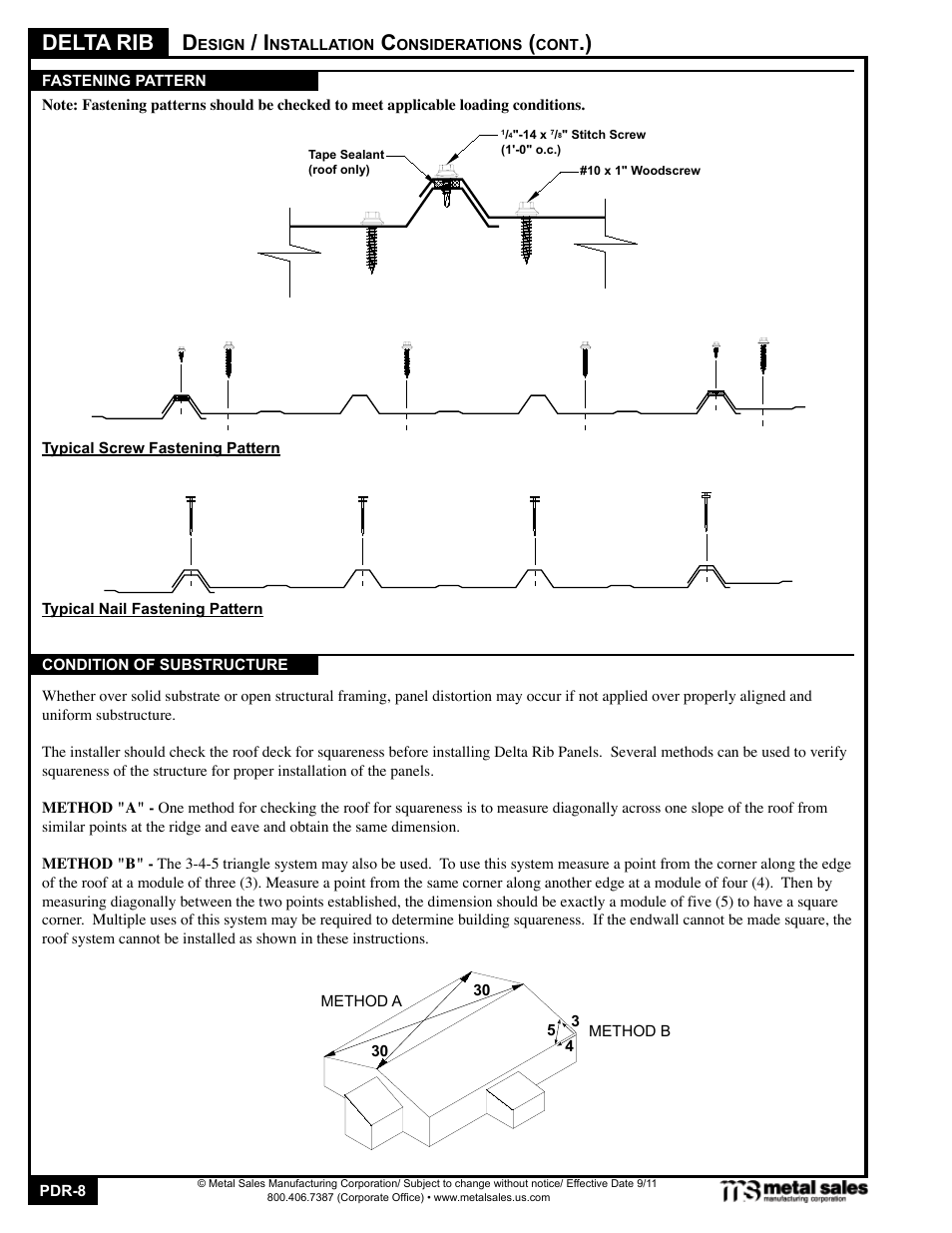 Delta rib | Metal Sales Delta Rib Manual User Manual | Page 8 / 16