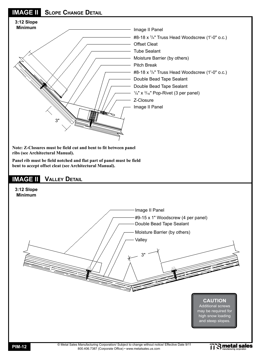 Image ii, Image ii v | Metal Sales Image II Manual User Manual | Page 12 / 20
