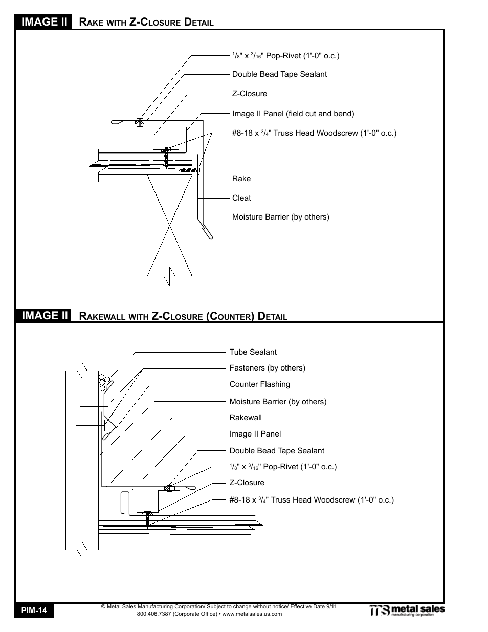 Image ii, Image ii r | Metal Sales Image II Manual User Manual | Page 14 / 20