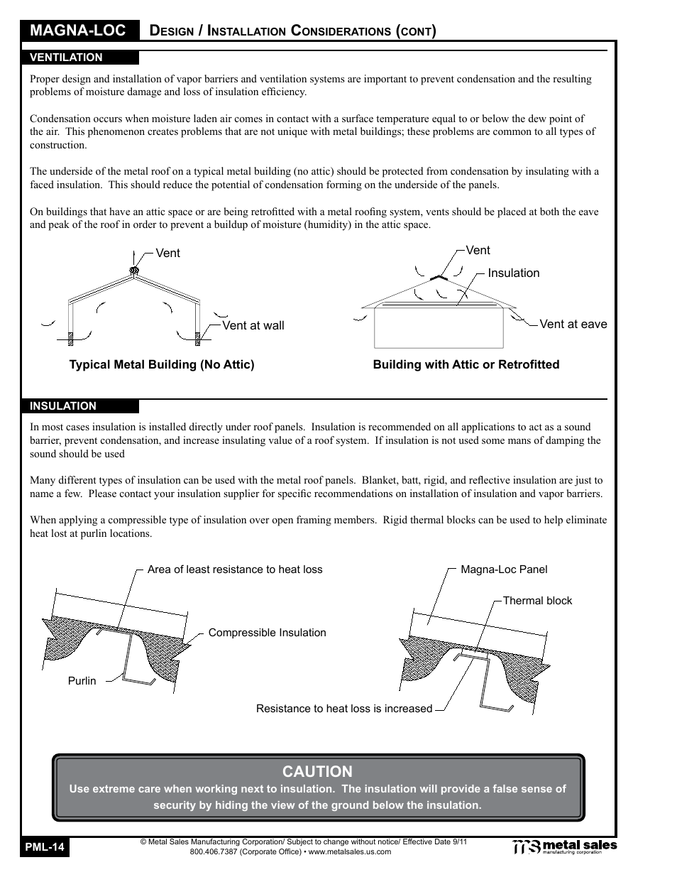 Magna-loc, Caution | Metal Sales Magna-Loc 180 User Manual | Page 14 / 28