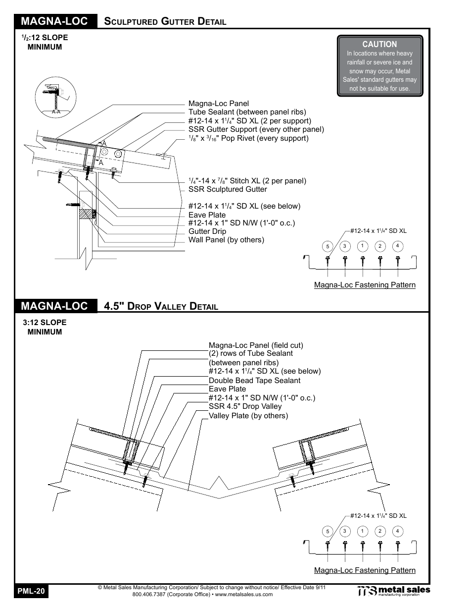 Magna-loc, Magna-loc s, 5" d | Caution | Metal Sales Magna-Loc 180 User Manual | Page 20 / 28