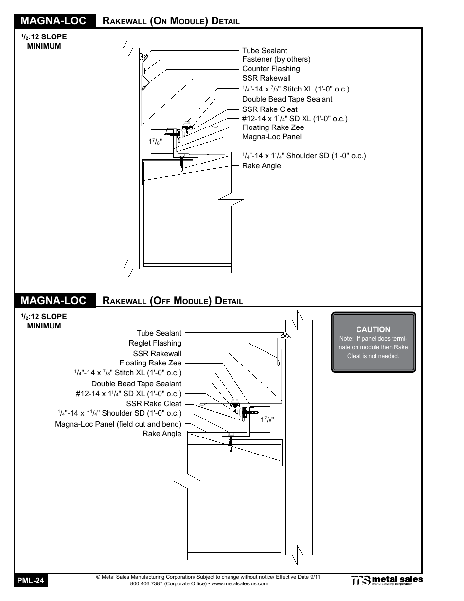 Magna-loc, Magna-loc r | Metal Sales Magna-Loc 180 User Manual | Page 24 / 28