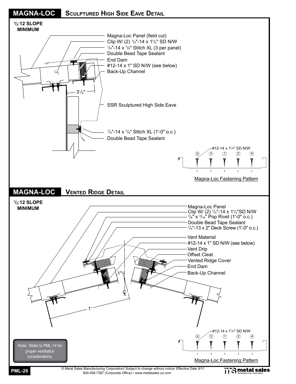 Magna-loc, Magna-loc s | Metal Sales Magna-Loc 180 User Manual | Page 26 / 28