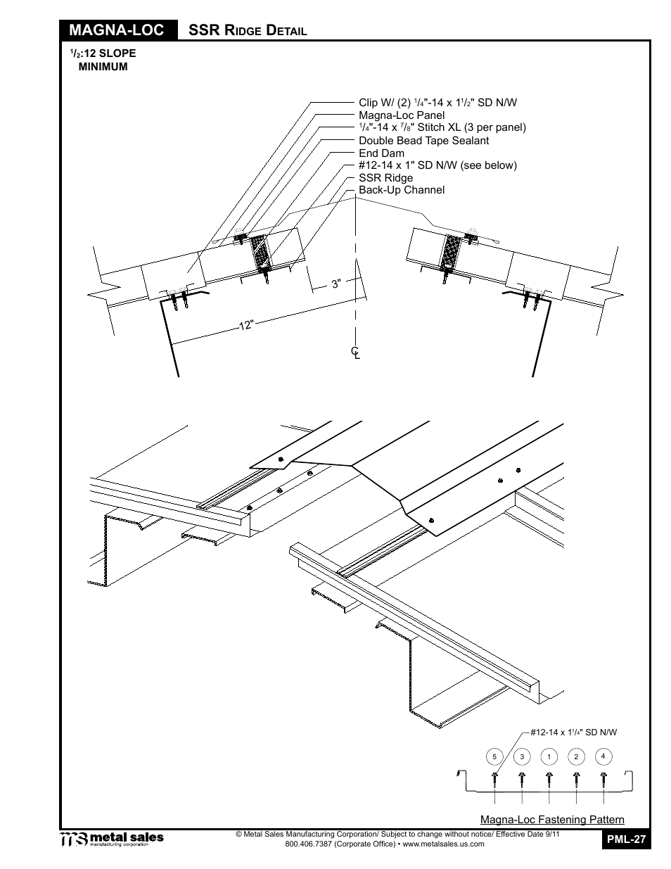 Magna-loc, Ssr r | Metal Sales Magna-Loc 180 User Manual | Page 27 / 28