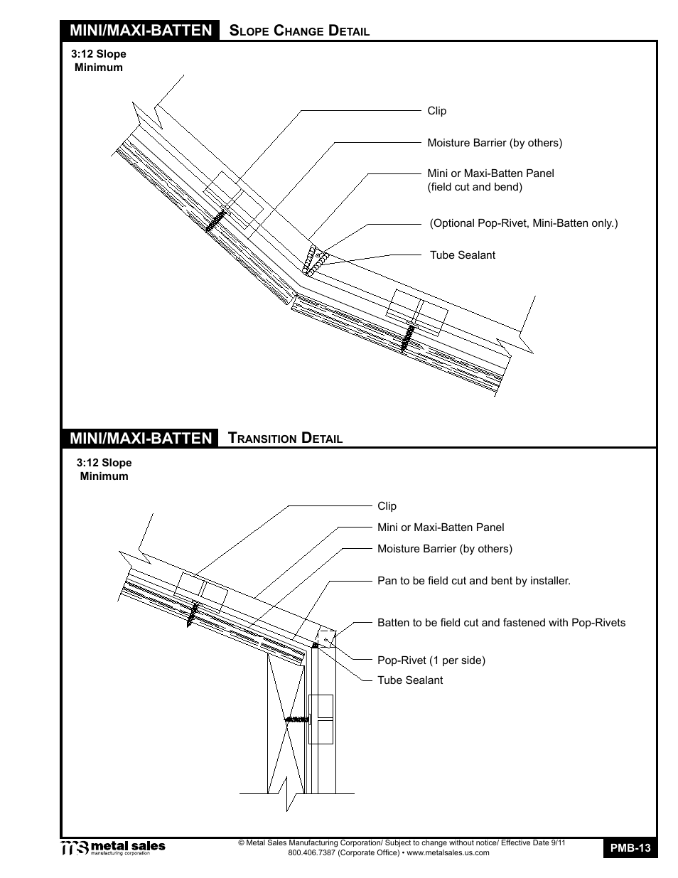 Mini/maxi-batten, Mini/maxi-batten t | Metal Sales Mini-Batten User Manual | Page 13 / 18