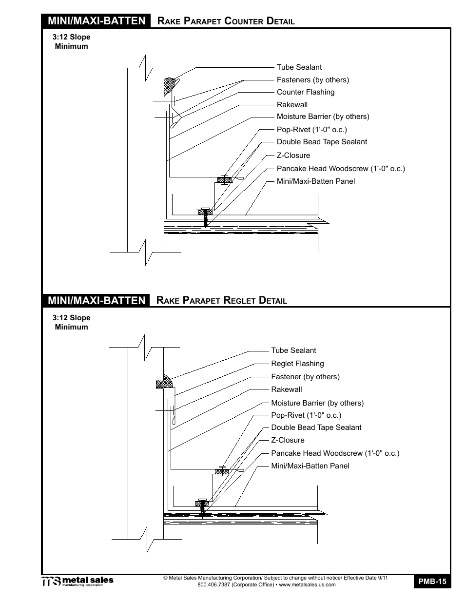 Mini/maxi-batten, Mini/maxi-batten r | Metal Sales Mini-Batten User Manual | Page 15 / 18