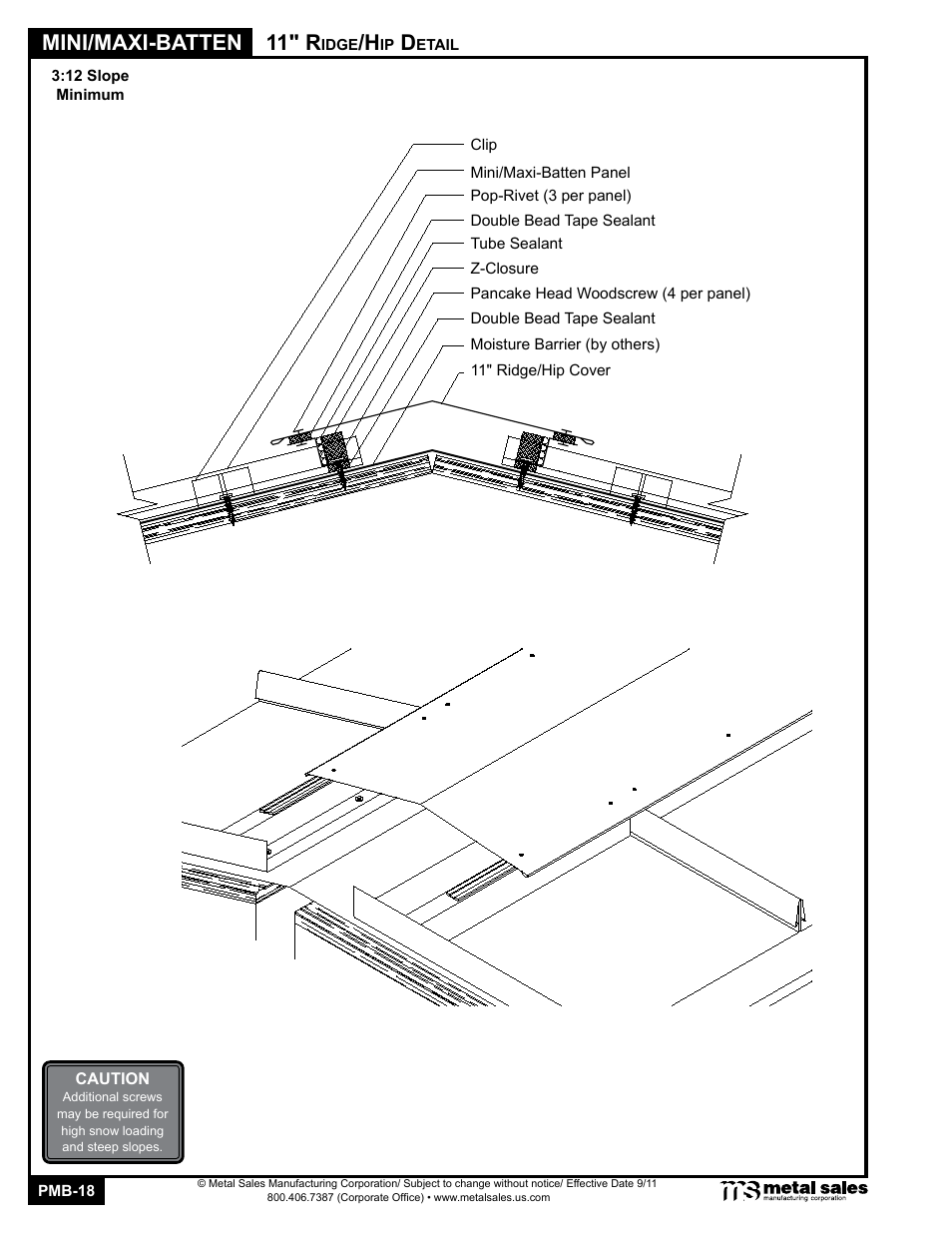 Mini/maxi-batten, 11" r | Metal Sales Mini-Batten User Manual | Page 18 / 18