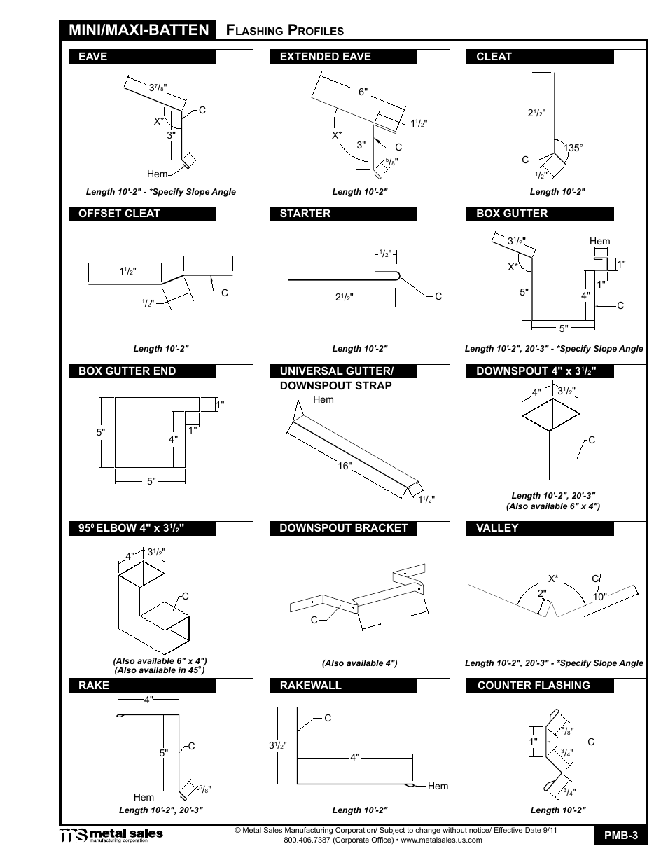 Mini/maxi-batten | Metal Sales Mini-Batten User Manual | Page 3 / 18