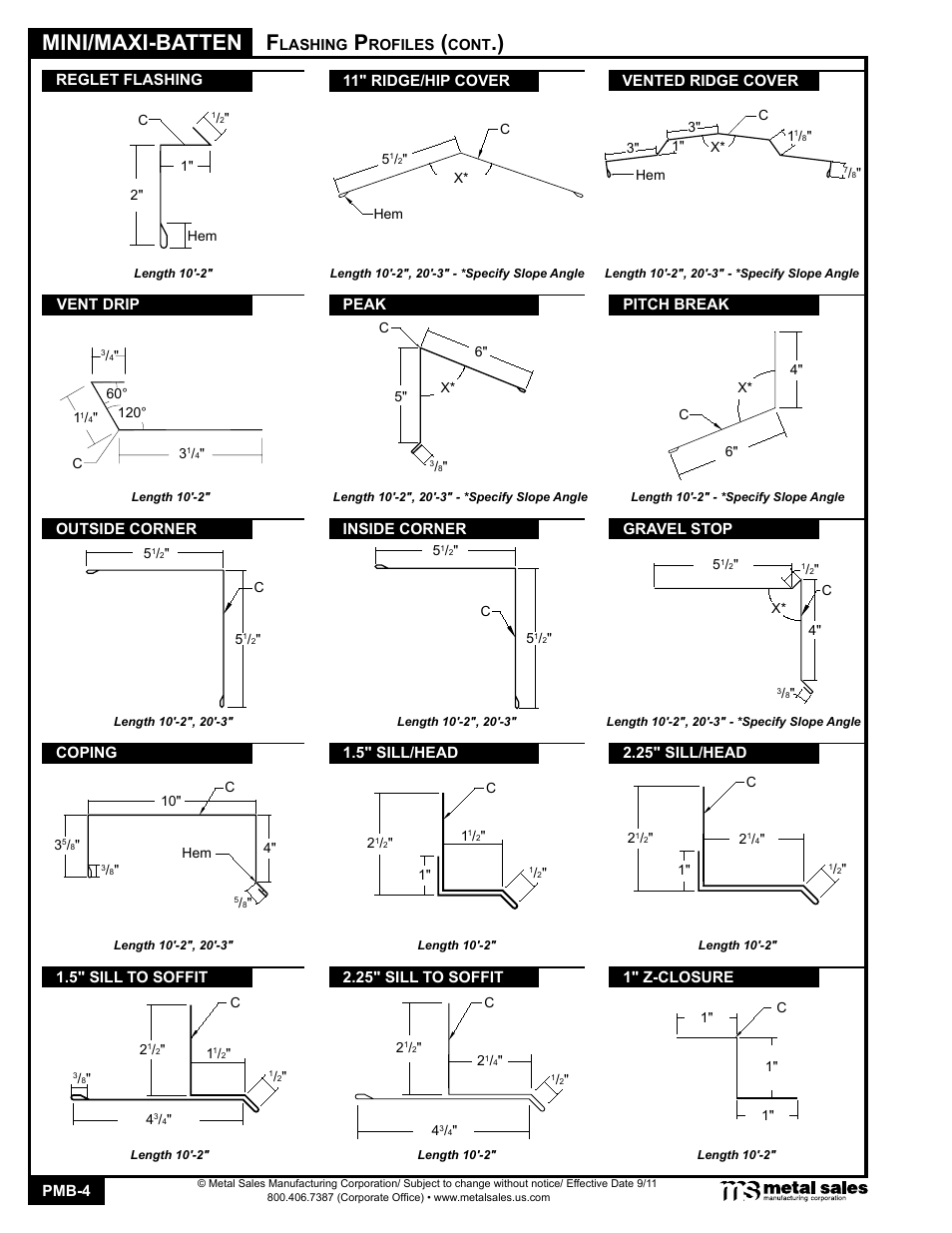 Mini/maxi-batten | Metal Sales Mini-Batten User Manual | Page 4 / 18