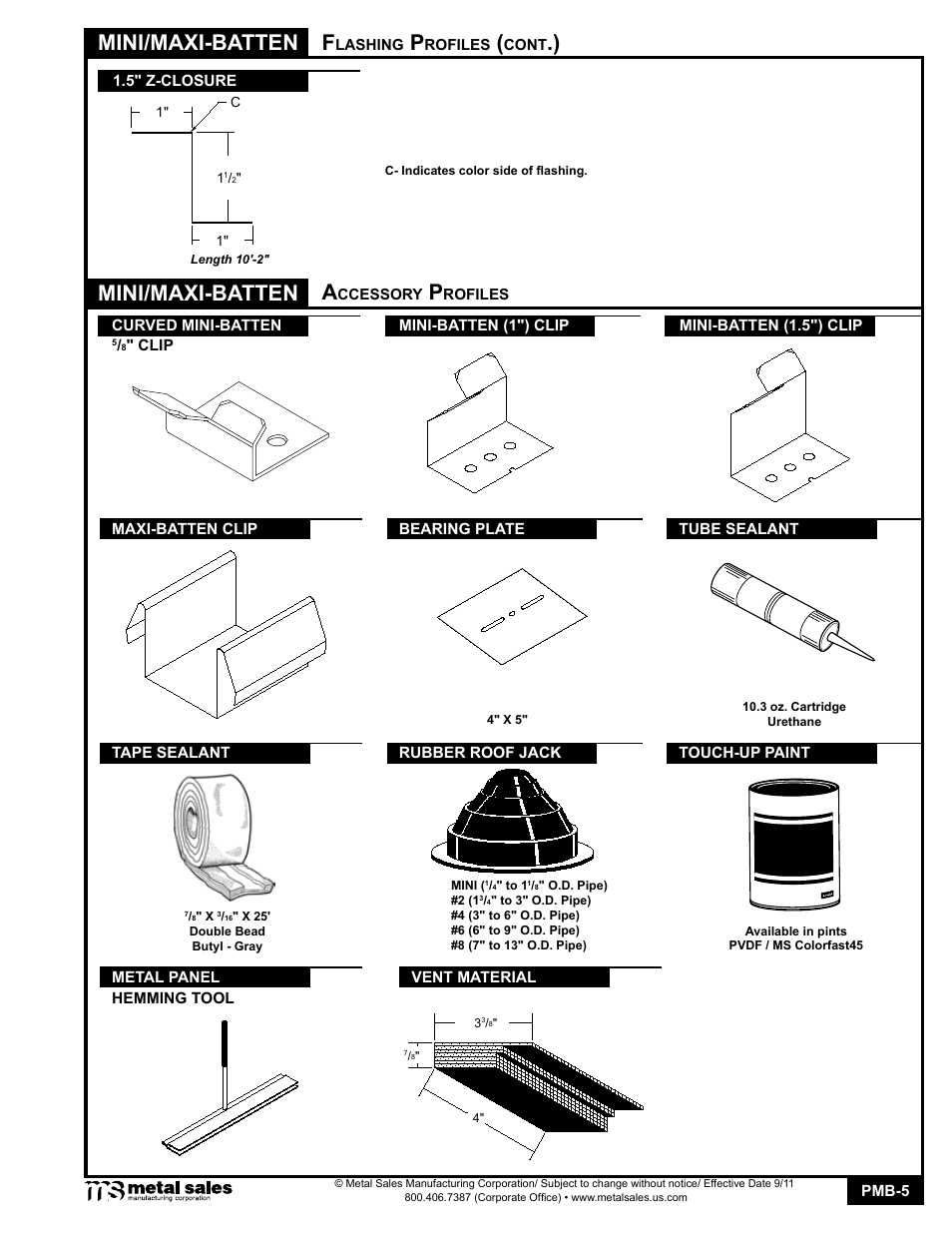 Mini/maxi-batten, Mini/maxi-batten a | Metal Sales Mini-Batten User Manual | Page 5 / 18