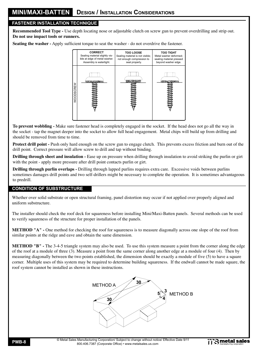 Mini/maxi-batten | Metal Sales Mini-Batten User Manual | Page 8 / 18