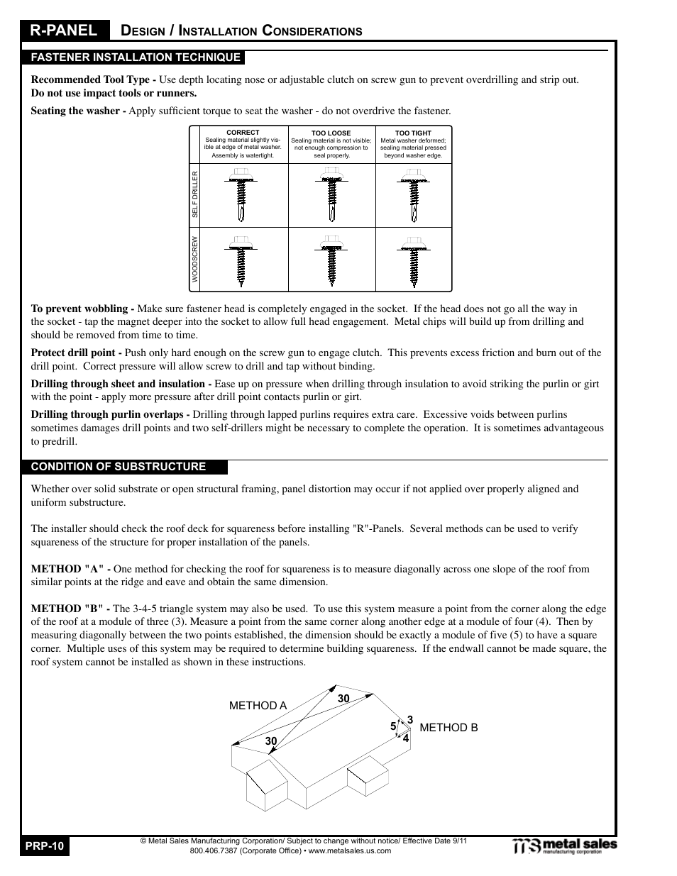 R-panel d | Metal Sales PBR-Panel User Manual | Page 10 / 20